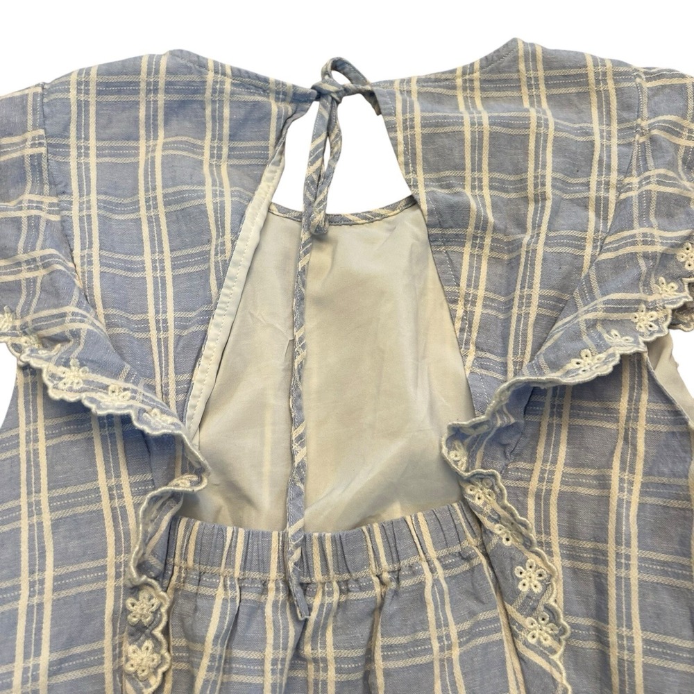 Draper James Girls Dress 14 Blue Plaid Preppy Summer Spring Party Cottagecore‎ - Picture 5 of 9